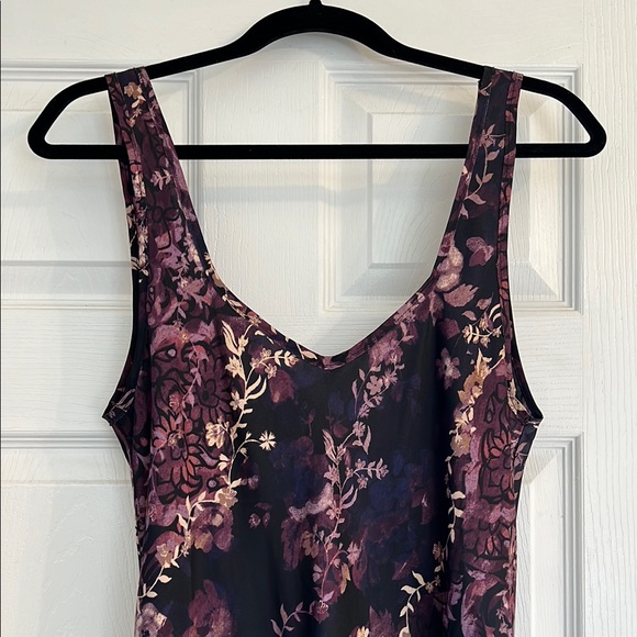 NWT Free People Worth The Wait Slip Dress in Purple Black Combo | Size Medium - Picture 6 of 9